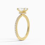Demi Three-Quarter Coverage Diamond Ring (1/3 ct. tw.) Yellow Gold 18k Radiant Engagement Ring