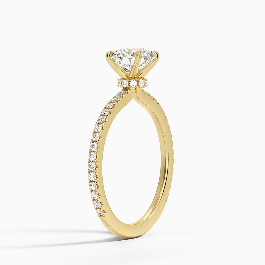 Demi Three-Quarter Coverage Diamond Ring (1/3 ct. tw.) Yellow Gold 18k Round Engagement Ring