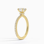 Demi Three-Quarter Coverage Diamond Ring (1/3 ct. tw.) Yellow Gold 18k Round Engagement Ring