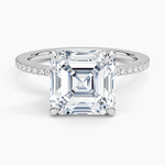 Demi Three-Quarter Coverage Diamond Ring (1/3 ct. tw.) Platinum Asscher Engagement Ring