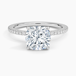 Demi Three-Quarter Coverage Diamond Ring (1/3 ct. tw.) Platinum Cushion Engagement Ring
