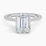 Demi Three-Quarter Coverage Diamond Ring (1/3 ct. tw.) Platinum Emerald Engagement Ring