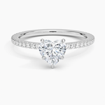 Demi Three-Quarter Coverage Diamond Ring (1/3 ct. tw.) Platinum Heart Engagement Ring