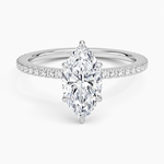 Demi Three-Quarter Coverage Diamond Ring (1/3 ct. tw.) Platinum Marquise Engagement Ring
