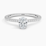 Demi Three-Quarter Coverage Diamond Ring (1/3 ct. tw.) Platinum Oval Engagement Ring
