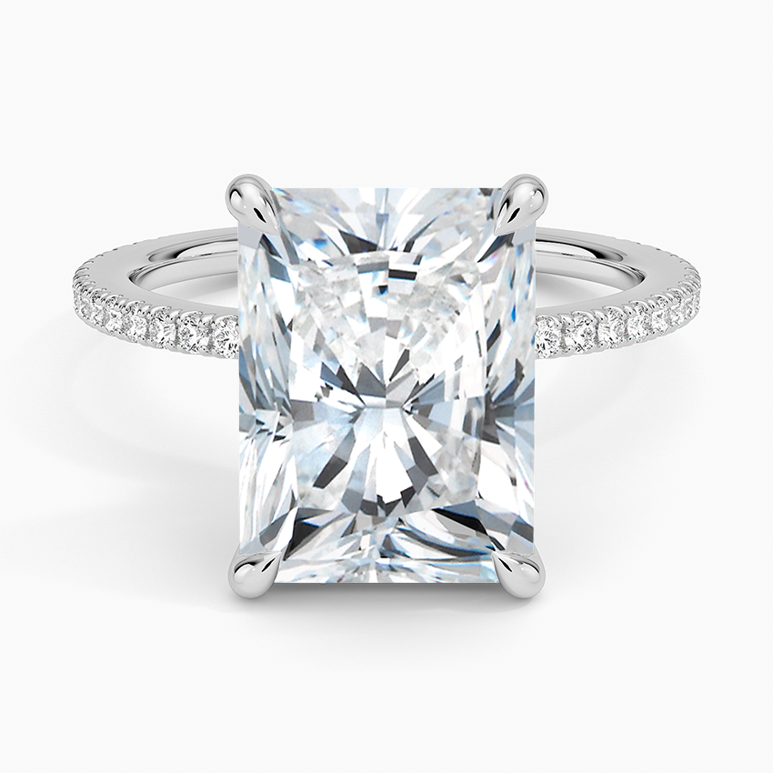 Demi Three-Quarter Coverage Diamond Ring (1/3 ct. tw.) Platinum Radiant Engagement Ring