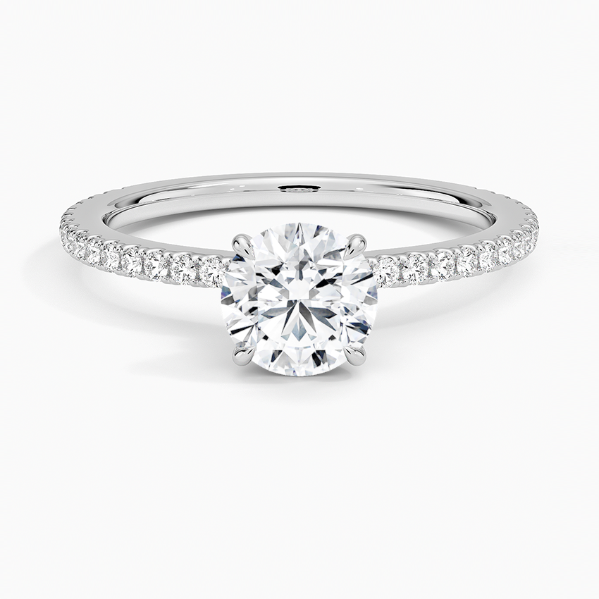 Demi Three-Quarter Coverage Diamond Ring (1/3 ct. tw.) Platinum Round Engagement Ring