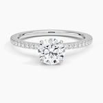 Demi Three-Quarter Coverage Diamond Ring (1/3 ct. tw.) Platinum Round Engagement Ring