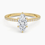 Demi Three-Quarter Coverage Diamond Ring (1/3 ct. tw.) Yellow Gold 18k Marquise Engagement Ring