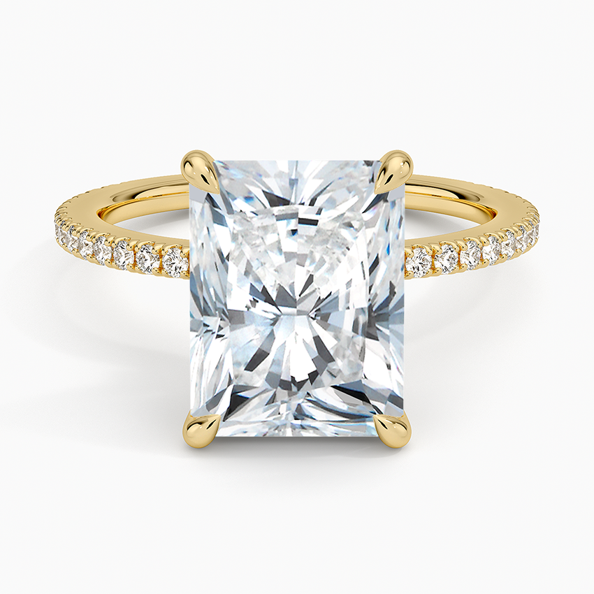 Demi Three-Quarter Coverage Diamond Ring (1/3 ct. tw.) Yellow Gold 18k Radiant Engagement Ring