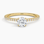 Demi Three-Quarter Coverage Diamond Ring (1/3 ct. tw.) Yellow Gold 18k Round Engagement Ring