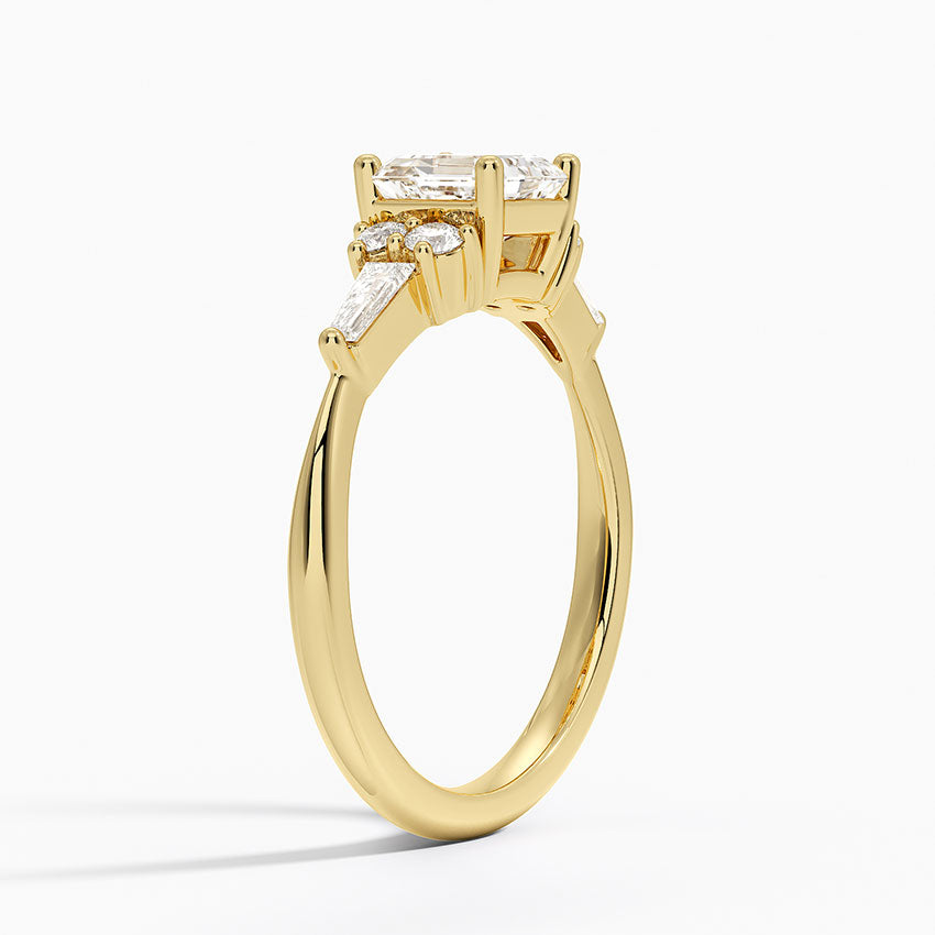Yvonne Diamond Ring Yellow Gold 18k Asscher Engagement Ring