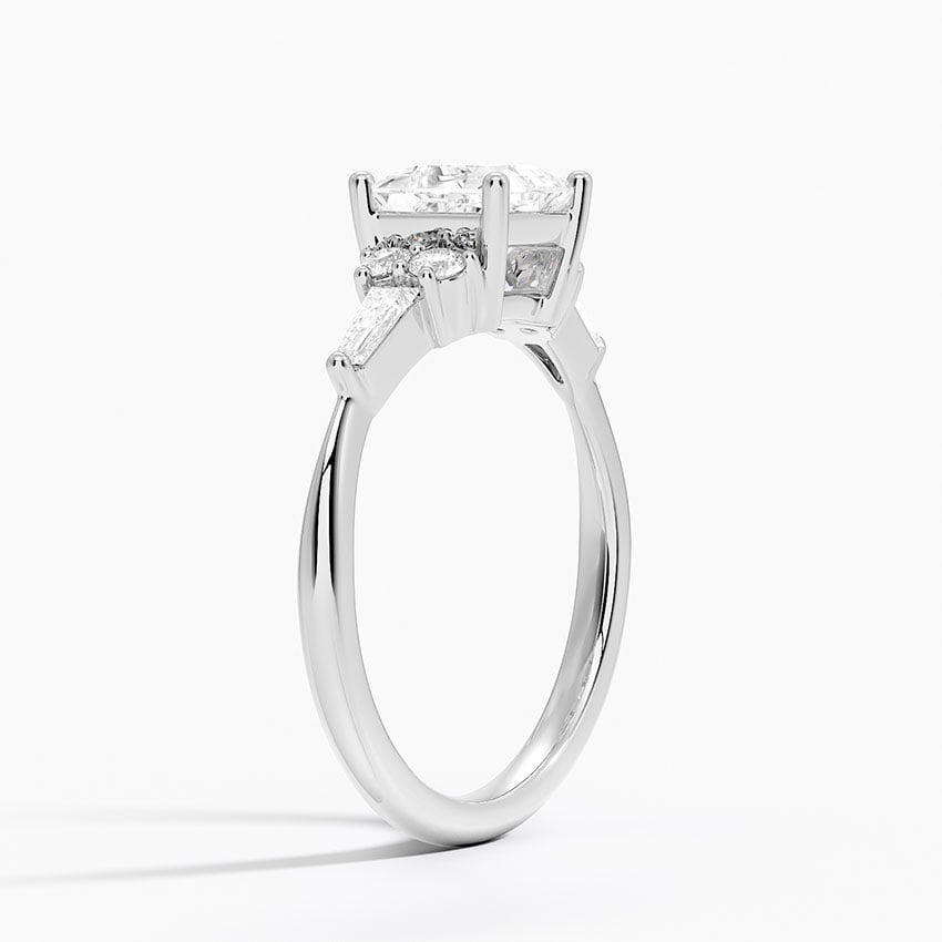 Yvonne Diamond Ring Platinum Princess Engagement Ring
