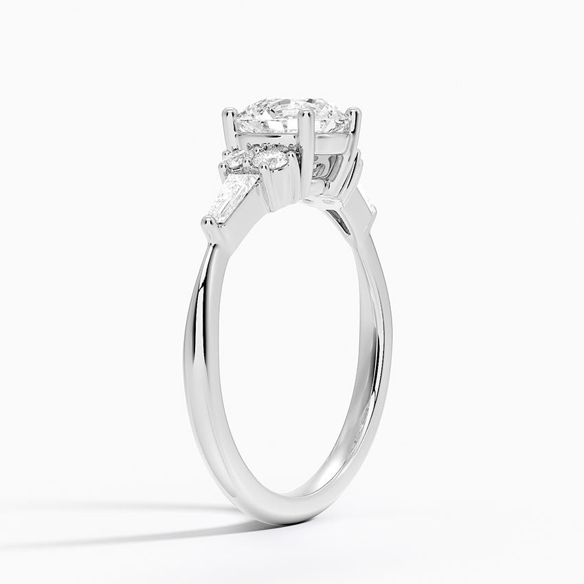 Yvonne Diamond Ring Platinum Round Engagement Ring