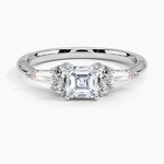Yvonne Diamond Ring Platinum Asscher Engagement Ring