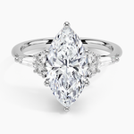 Yvonne Diamond Ring Platinum Marquise Engagement Ring