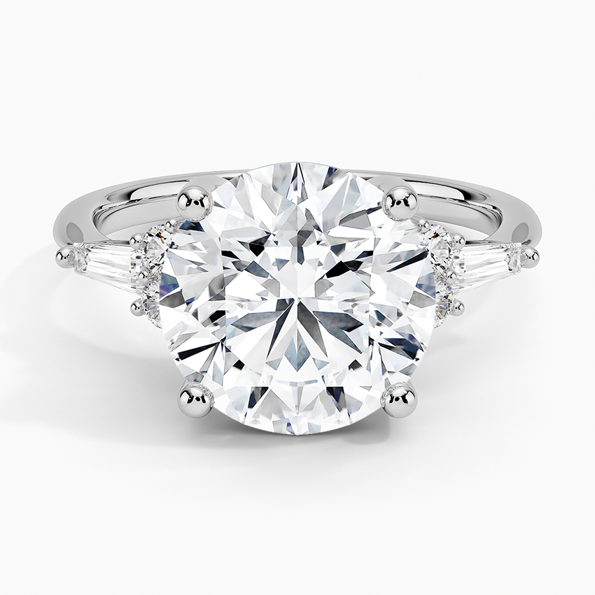 Yvonne Diamond Ring Platinum Round Engagement Ring