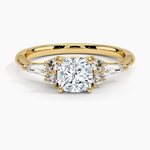 Yvonne Diamond Ring Yellow Gold 18k Cushion Engagement Ring