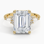 Yvonne Diamond Ring Yellow Gold 18k Emerald Engagement Ring