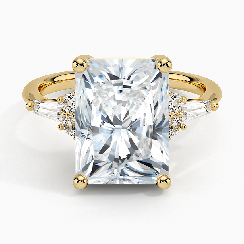 Yvonne Diamond Ring Yellow Gold 18k Radiant Engagement Ring