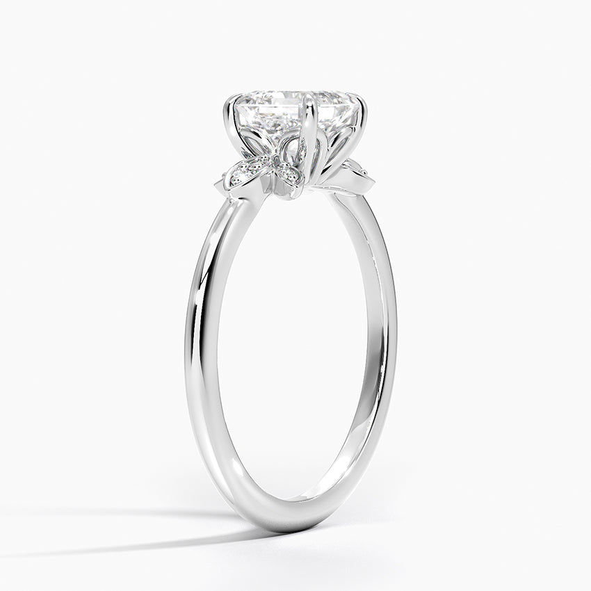 Fiore Diamond Ring Platinum Asscher Engagement Ring