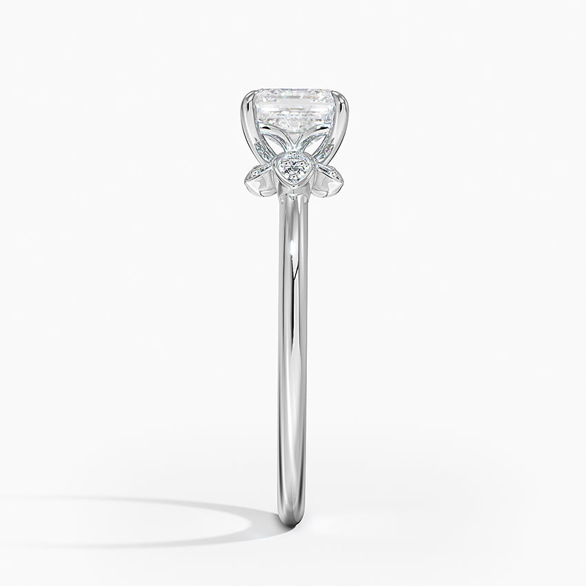 Fiore Diamond Ring Platinum Asscher Engagement Ring