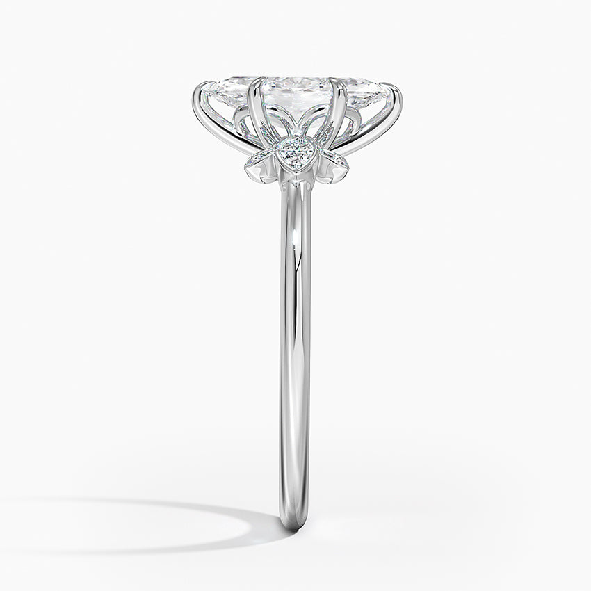 Fiore Diamond Ring Platinum Marquise Engagement Ring