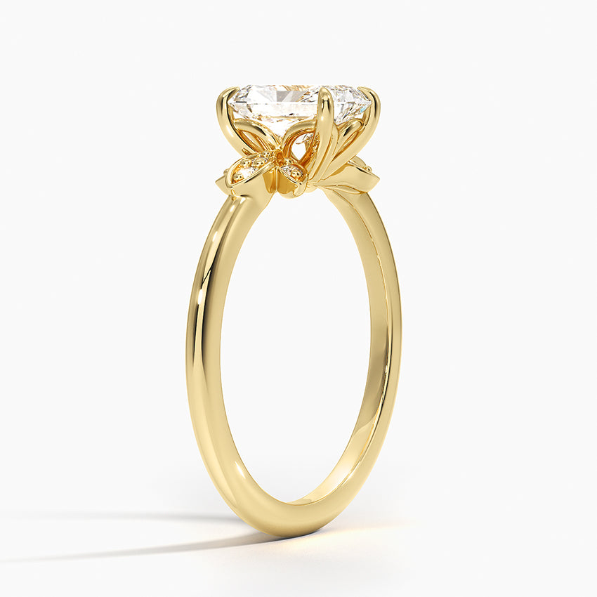 Fiore Diamond Ring Yellow Gold 18k Radiant Engagement Ring
