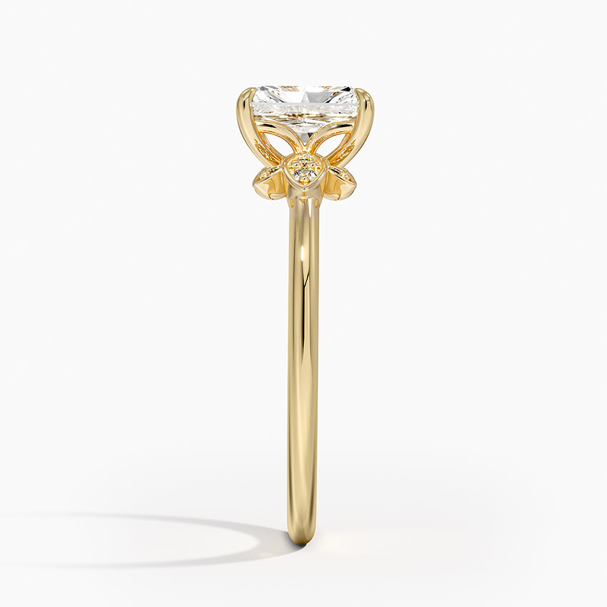 Fiore Diamond Ring Yellow Gold 18k Radiant Engagement Ring