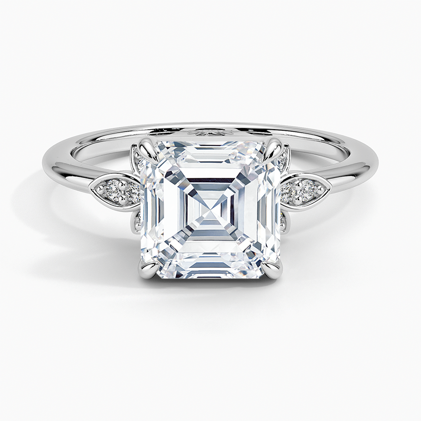 Fiore Diamond Ring Platinum Asscher Engagement Ring