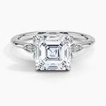 Fiore Diamond Ring Platinum Asscher Engagement Ring