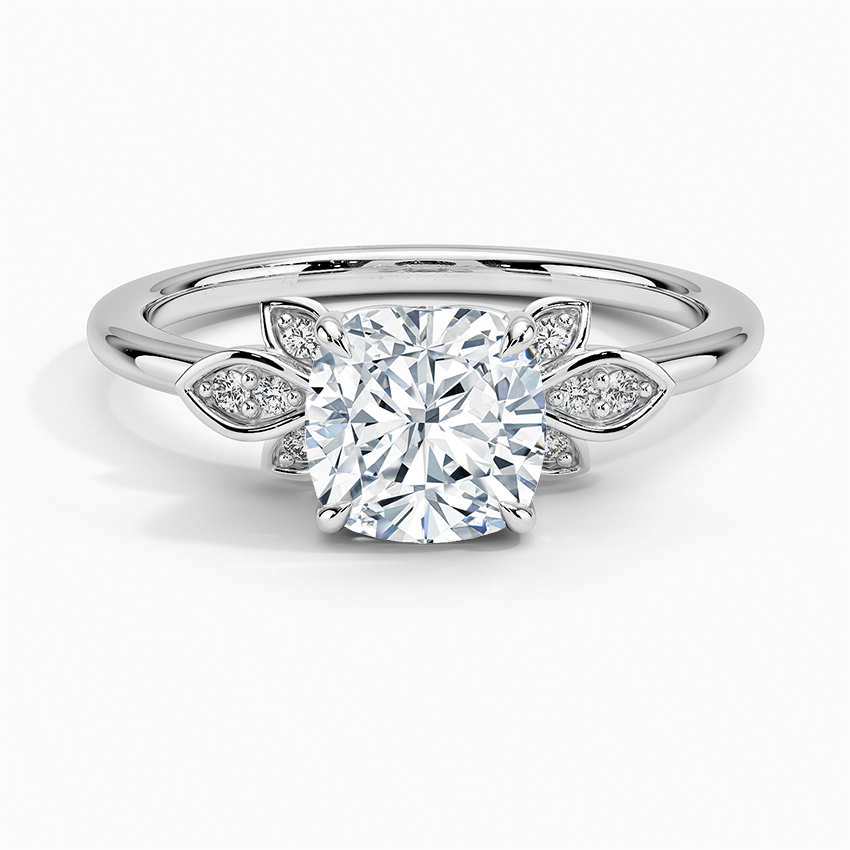 Fiore Diamond Ring Platinum Cushion Engagement Ring