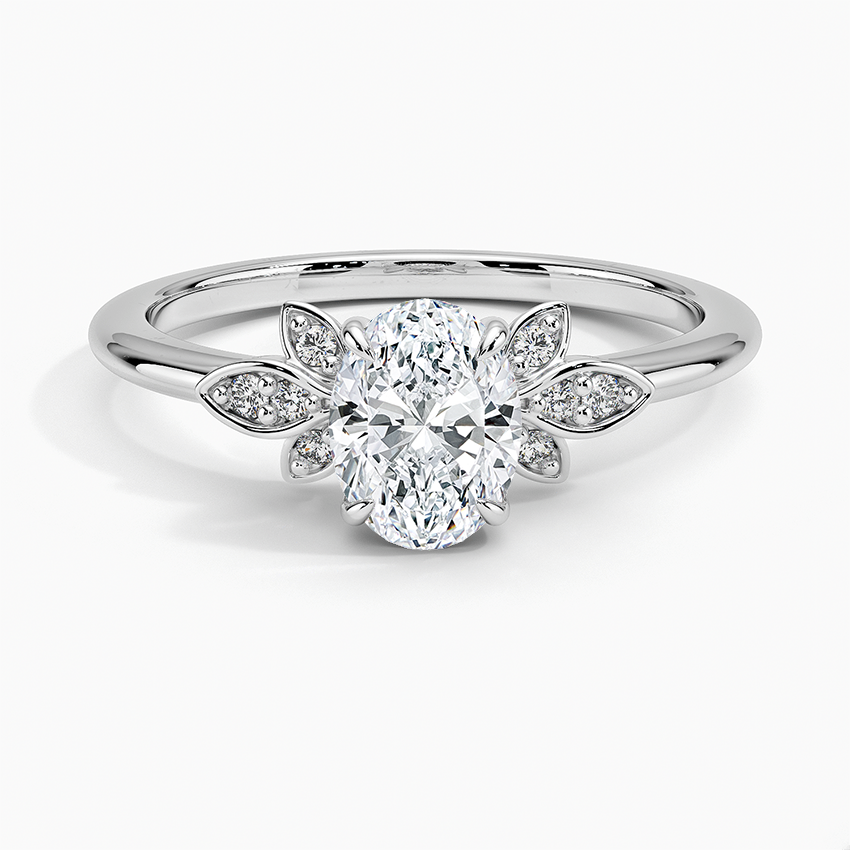 Fiore Diamond Ring Platinum Oval Engagement Ring