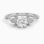 Fiore Halo Diamond Ring (1/4 ct. tw.) Platinum Round Engagement Ring