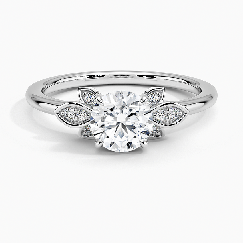 Fiore Diamond Ring Platinum Round Engagement Ring