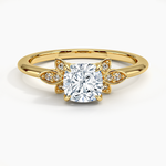 Fiore Diamond Ring Yellow Gold 18k Cushion Engagement Ring