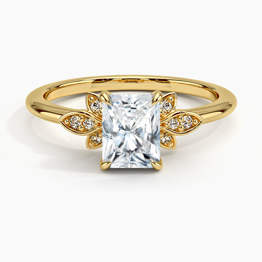 Fiore Diamond Ring Yellow Gold 18k Radiant Engagement Ring