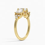 Sabine Cluster Diamond Ring Yellow Gold 18k Cushion Engagement Ring