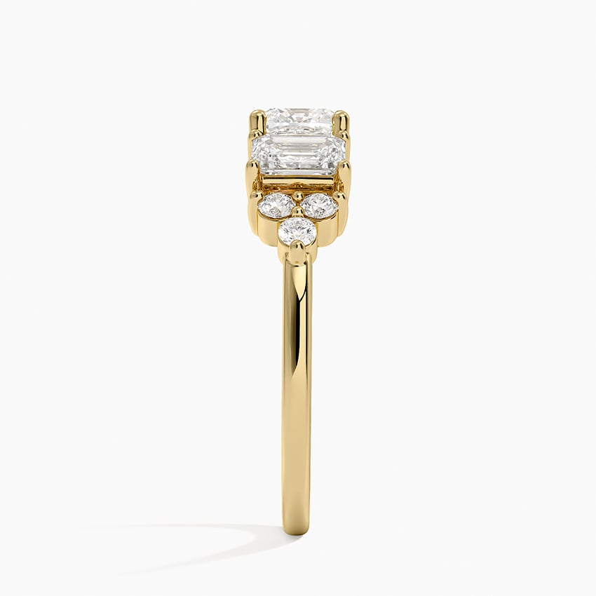 Sabine Cluster Diamond Ring Yellow Gold 18k Cushion Engagement Ring