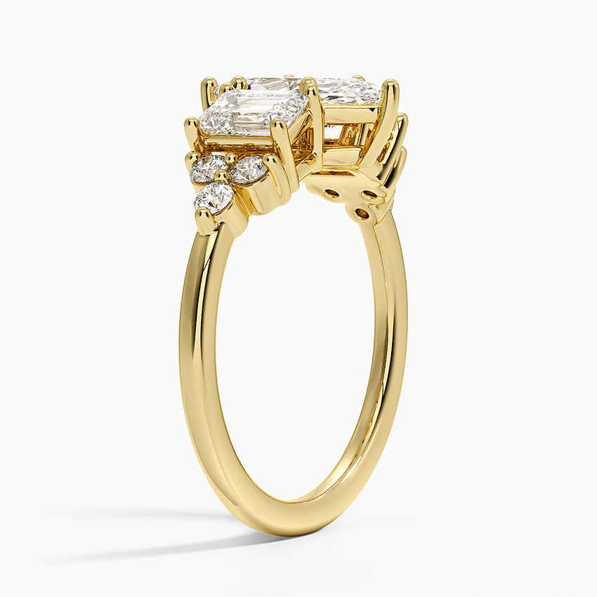 Sabine Cluster Diamond Ring Yellow Gold 18k Marquise Engagement Ring