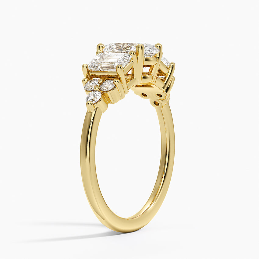 Sabine Cluster Diamond Ring Yellow Gold 18k Oval Engagement Ring