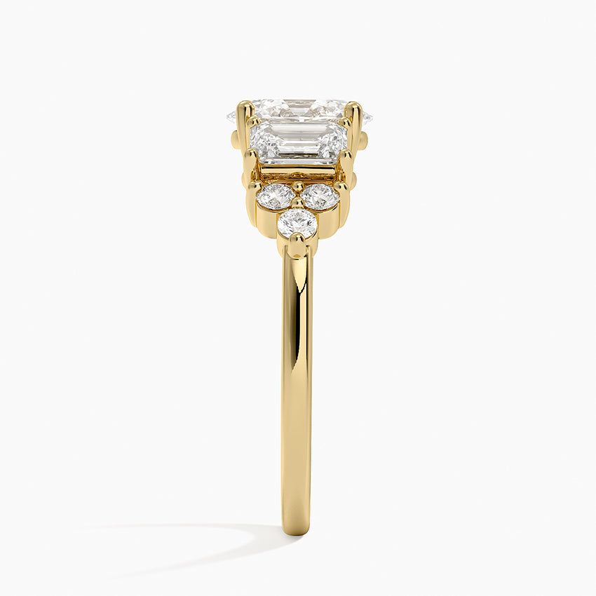 Sabine Cluster Diamond Ring Yellow Gold 18k Oval Engagement Ring