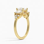 Sabine Cluster Diamond Ring Yellow Gold 18k Princess Engagement Ring