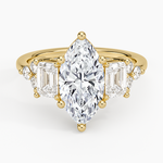 Sabine Cluster Diamond Ring Yellow Gold 18k Marquise Engagement Ring