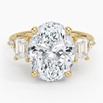 Sabine Cluster Diamond Ring Yellow Gold 18k Oval Engagement Ring
