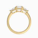 Adorned Opera Three Stone Diamond Ring (1/2 ct. tw.) Yellow Gold 18k Asscher Engagement Ring