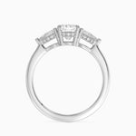 Adorned Opera Three Stone Diamond Ring (1/2 ct. tw.) Platinum Cushion Engagement Ring