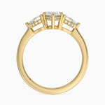 Adorned Opera Three Stone Diamond Ring (1/2 ct. tw.) Yellow Gold 18k Marquise Engagement Ring