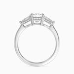 Adorned Opera Three Stone Diamond Ring (1/2 ct. tw.) Platinum Princess Engagement Ring