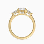 Adorned Opera Three Stone Diamond Ring (1/2 ct. tw.) Yellow Gold 18k Princess Engagement Ring